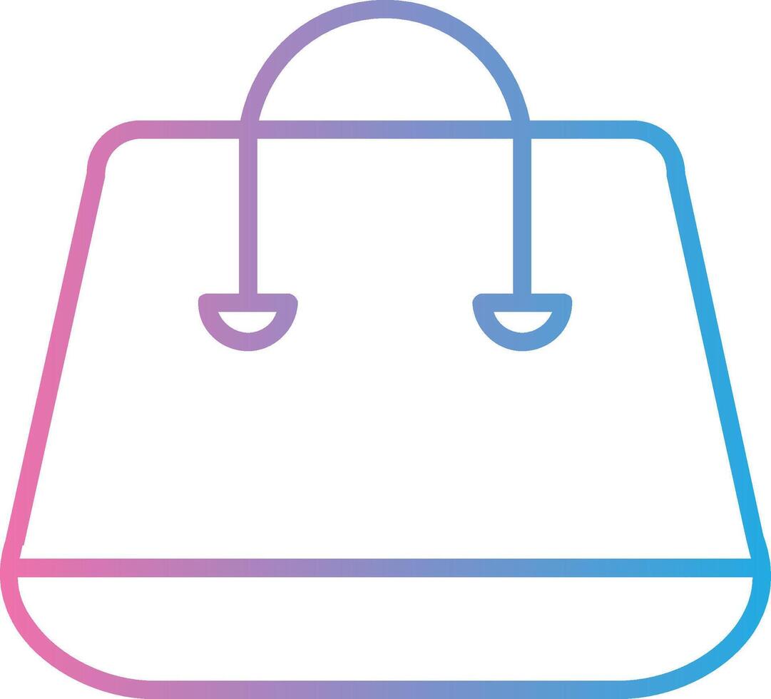 Shopping Bag Line Gradient Icon Design vector