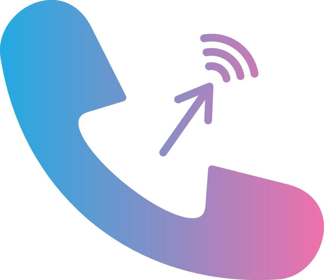Phone Call Glyph Gradient Icon Design vector