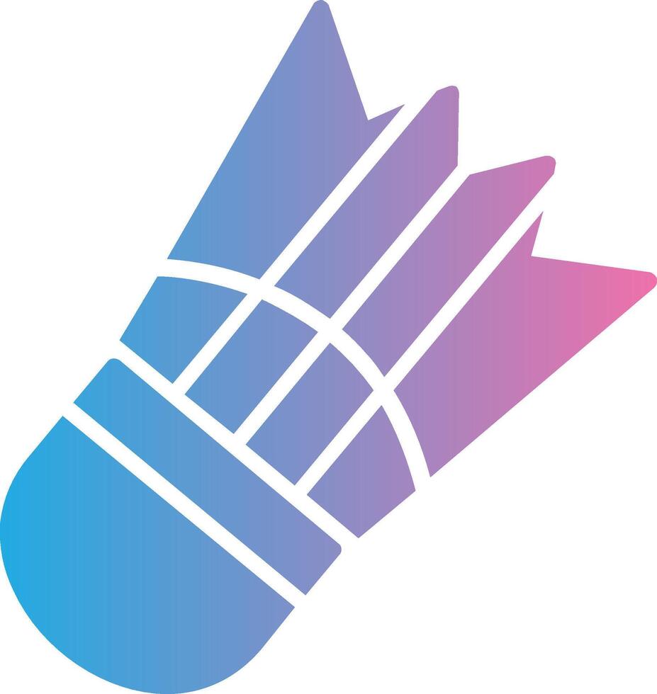 Badminton Game Glyph Gradient Icon Design vector