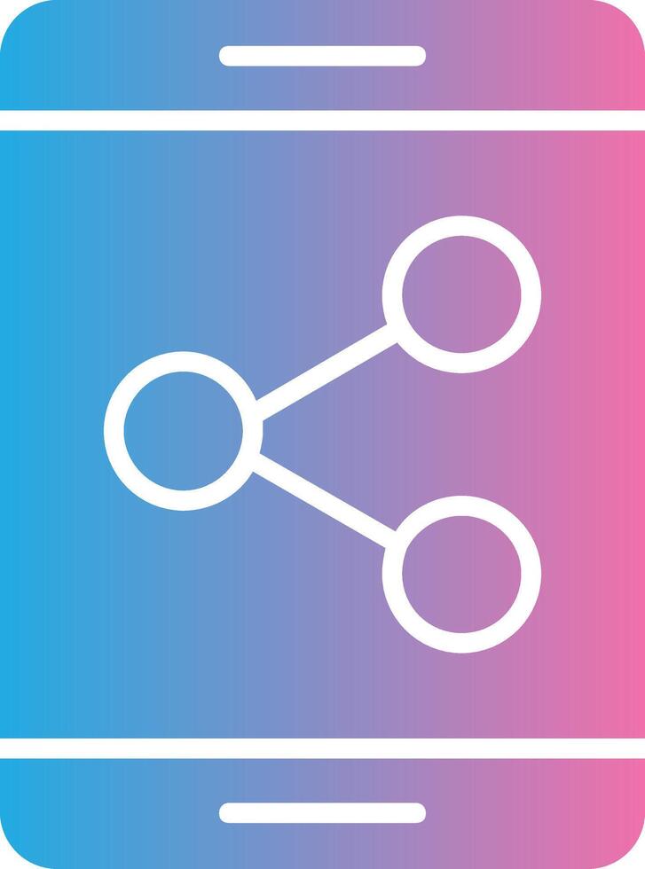 Sharing Glyph Gradient Icon Design vector