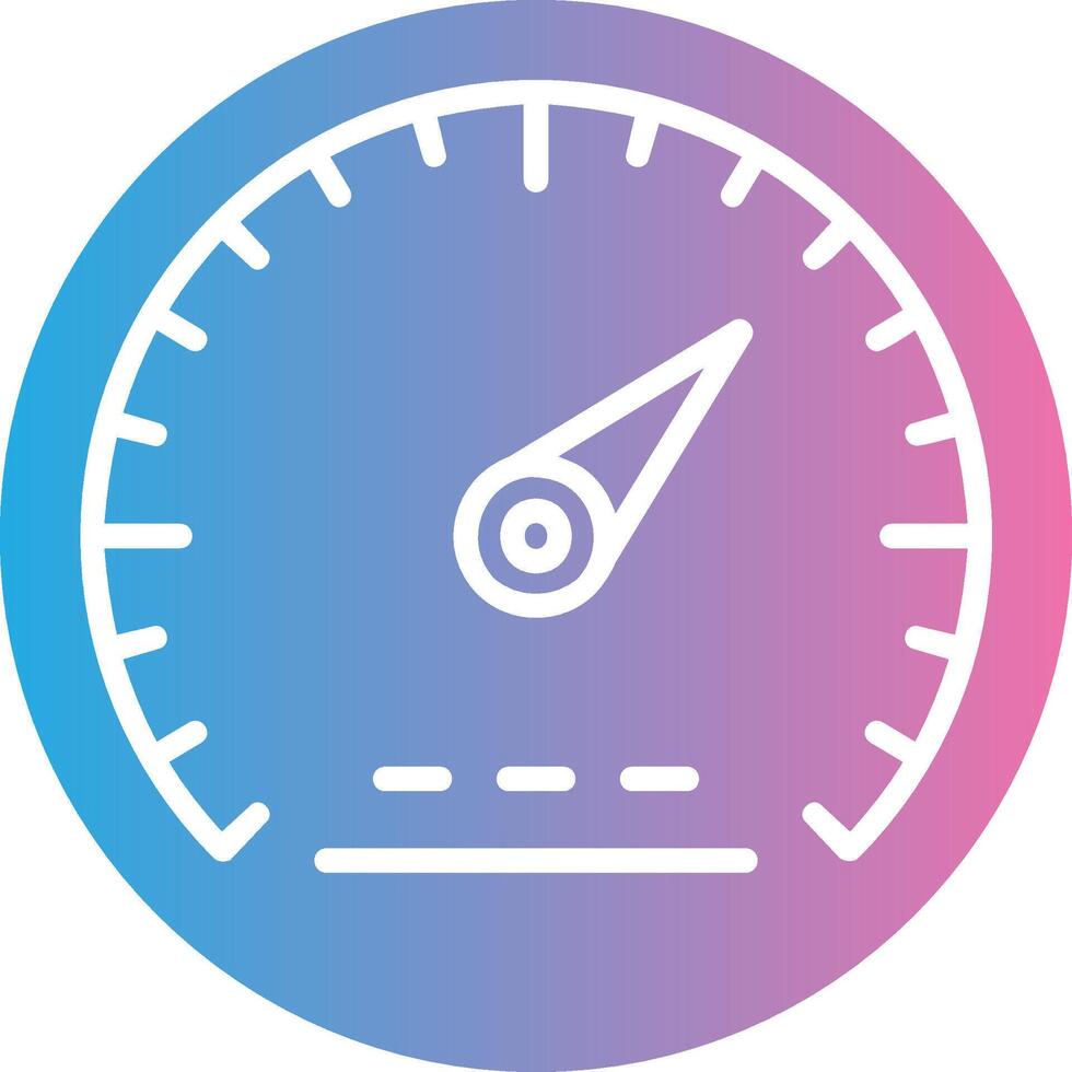 Speedometer Glyph Gradient Icon Design vector