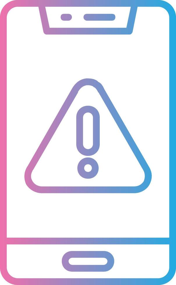 Mobile Line Gradient Icon Design vector
