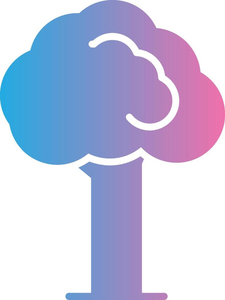 Tree Glyph Gradient Icon Design vector