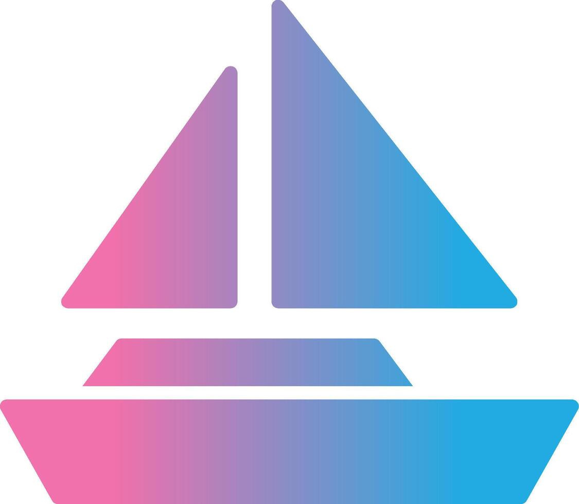 Boat Glyph Gradient Icon Design vector