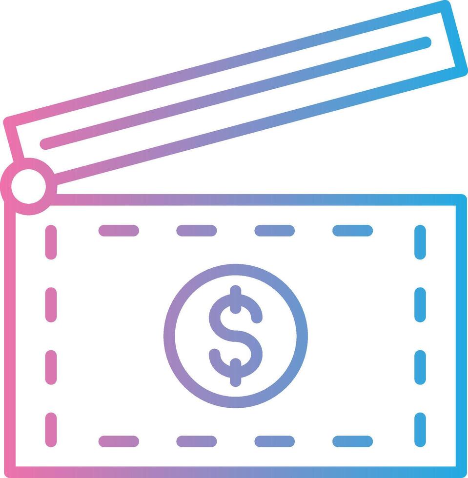 Clapperboard Line Gradient Icon Design vector