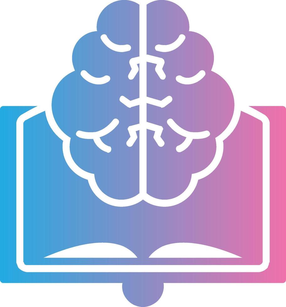 Book Glyph Gradient Icon Design vector