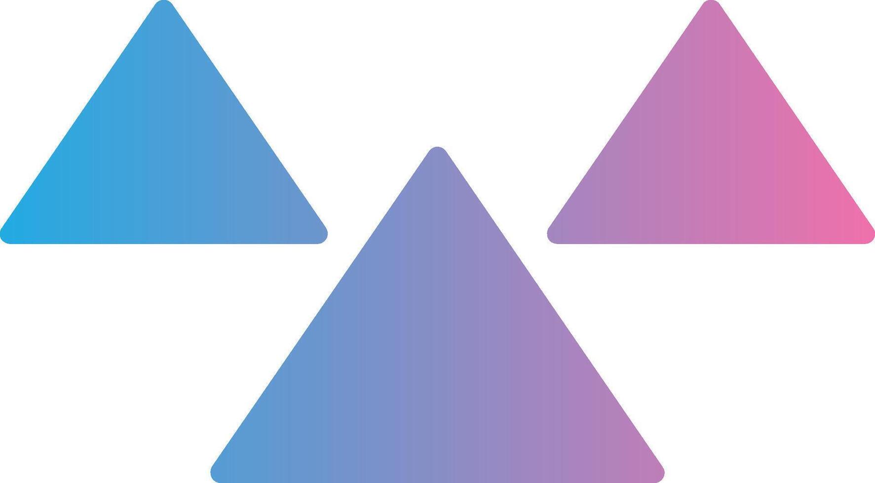 Triangles Glyph Gradient Icon Design vector