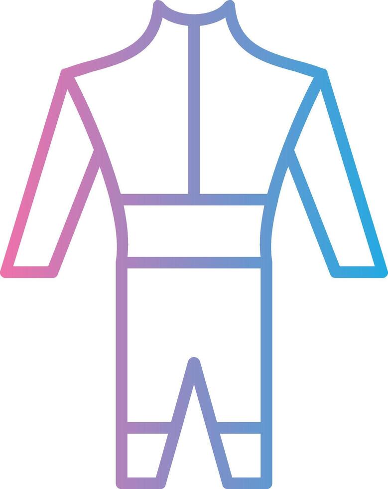 Wetsuit Line Gradient Icon Design vector