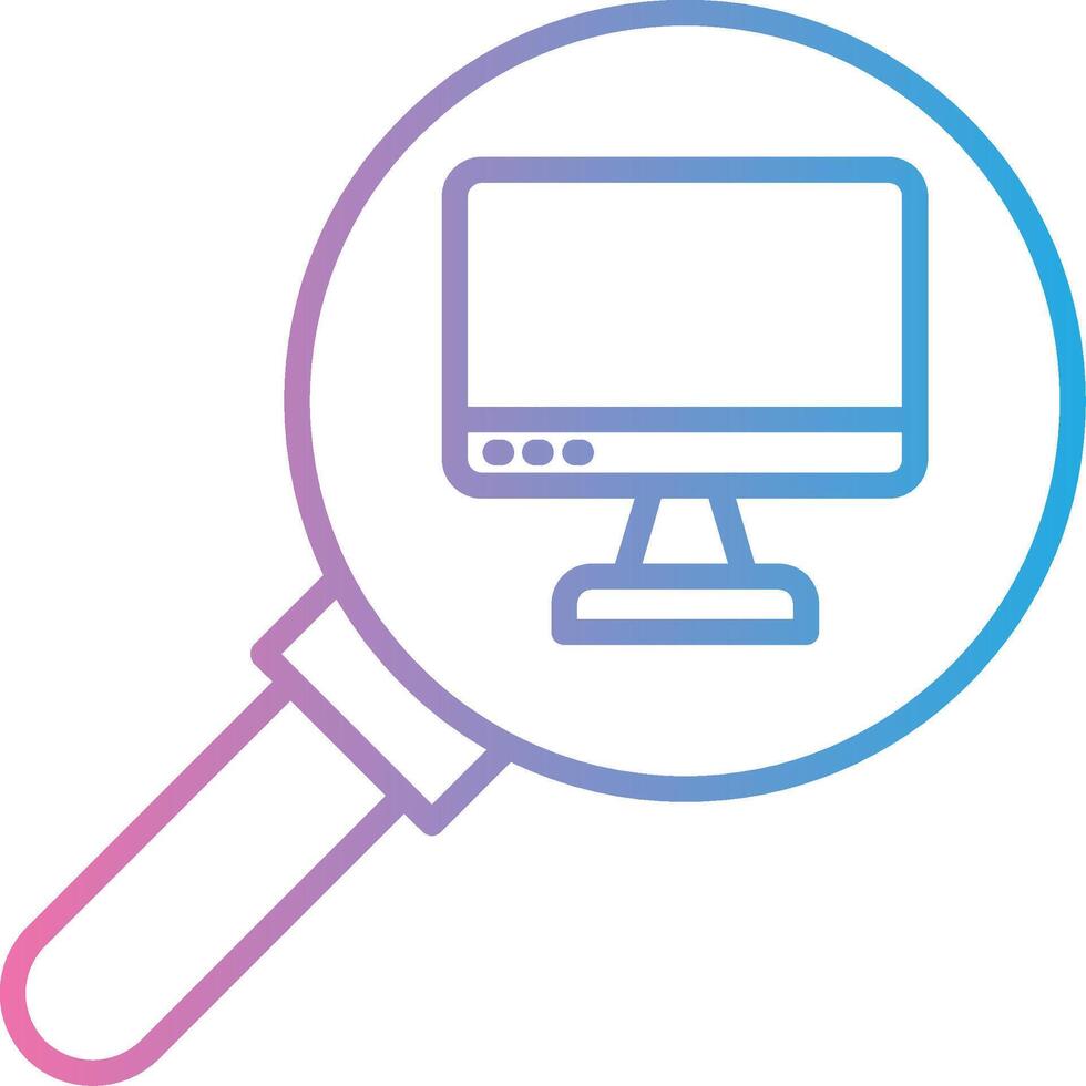 Audit Line Gradient Icon Design vector