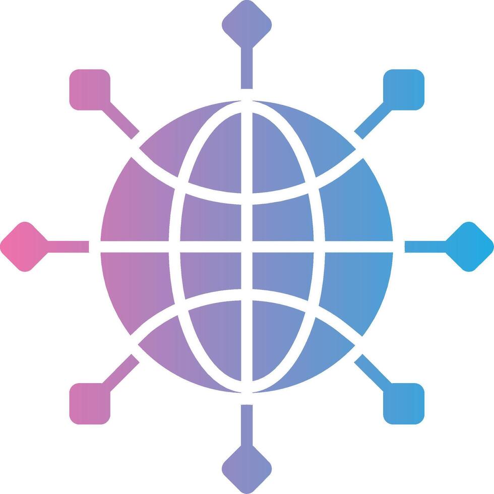 Global Connect Glyph Gradient Icon Design vector
