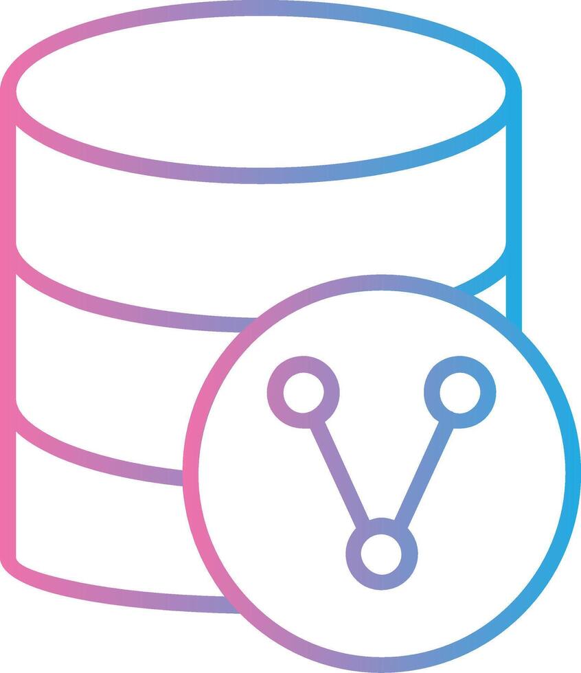 Database Sharing Line Gradient Icon Design vector