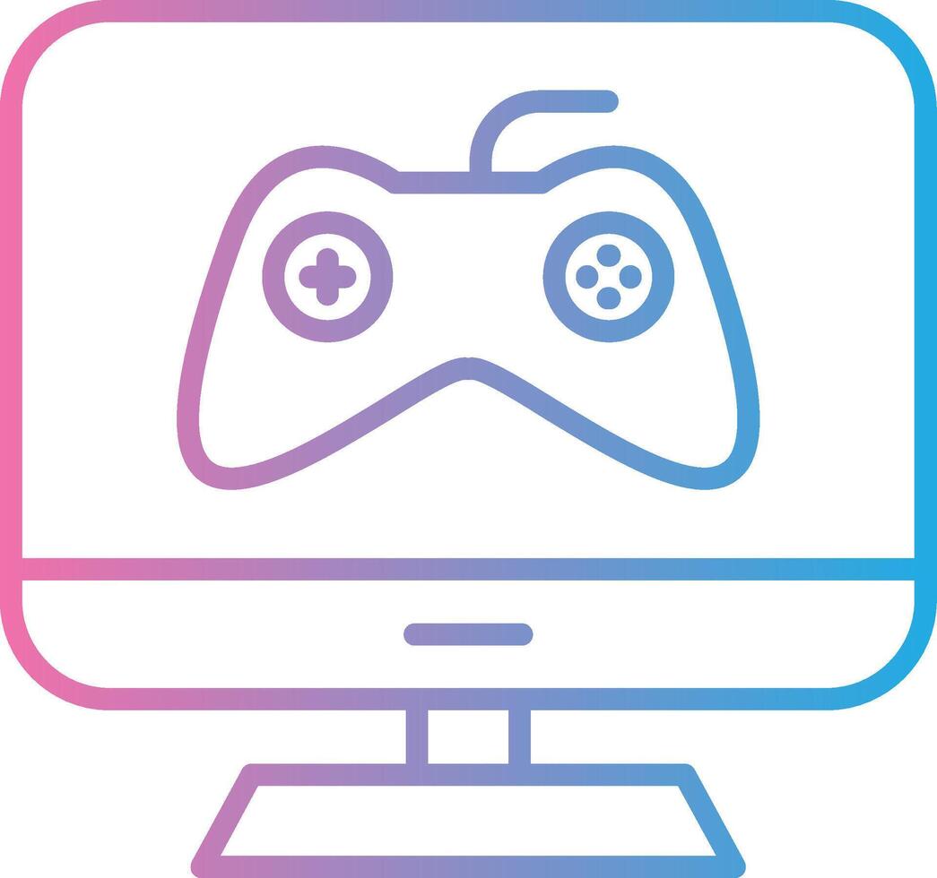 Screen Line Gradient Icon Design vector