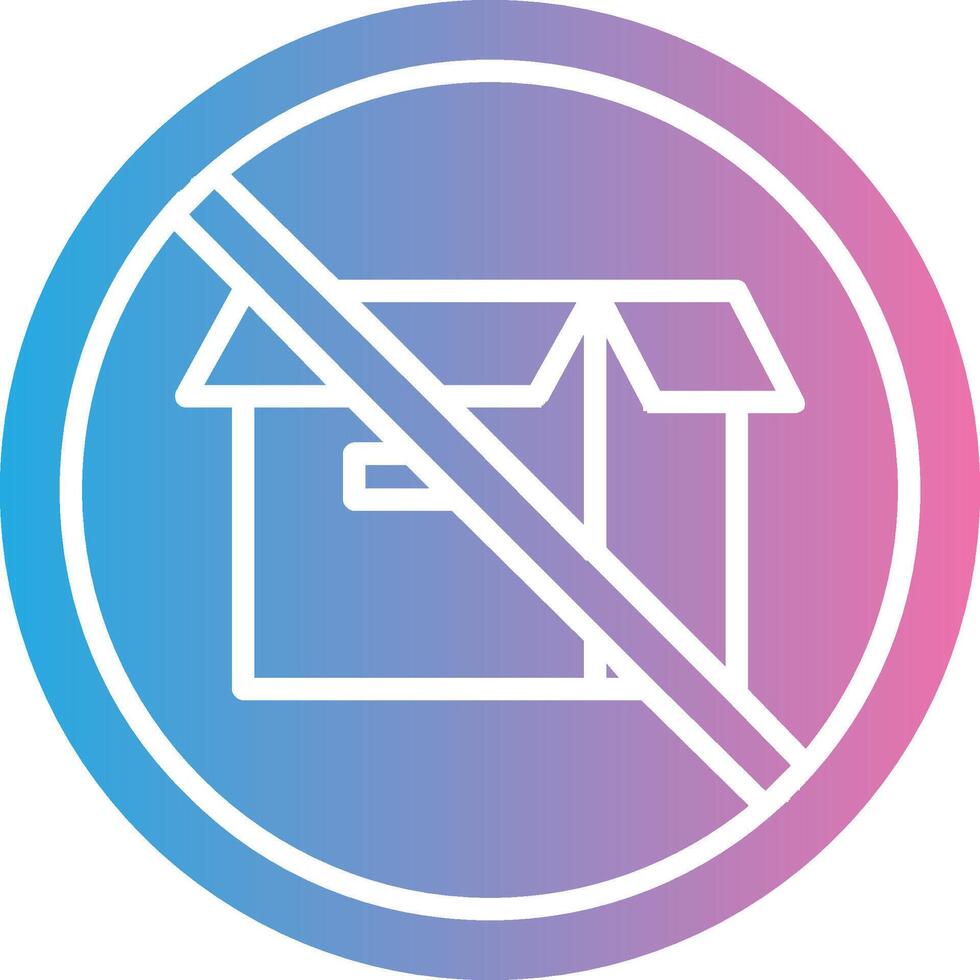 Prohibited Sign Glyph Gradient Icon Design vector