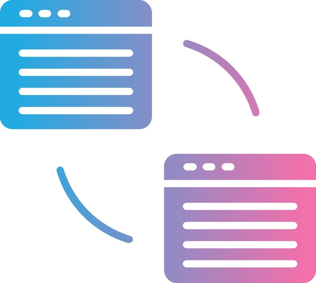 Refactoring Glyph Gradient Icon Design vector