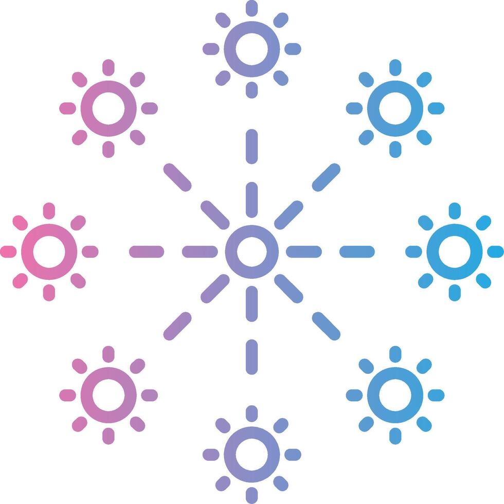 Firework Line Gradient Icon Design vector