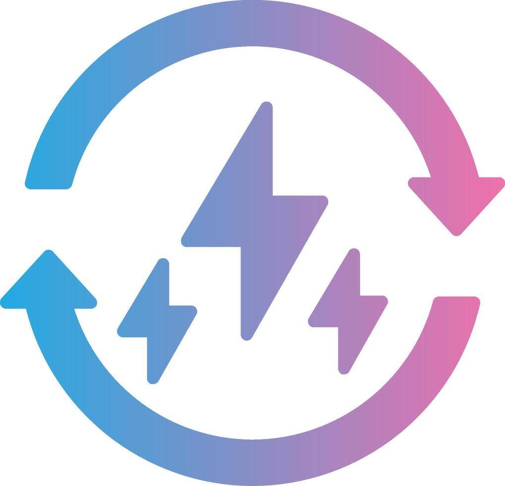 Renewable Energy Glyph Gradient Icon Design vector