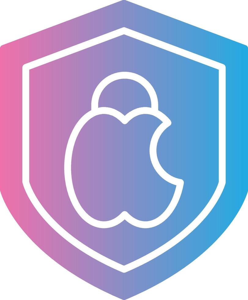 Mac Security Glyph Gradient Icon Design vector