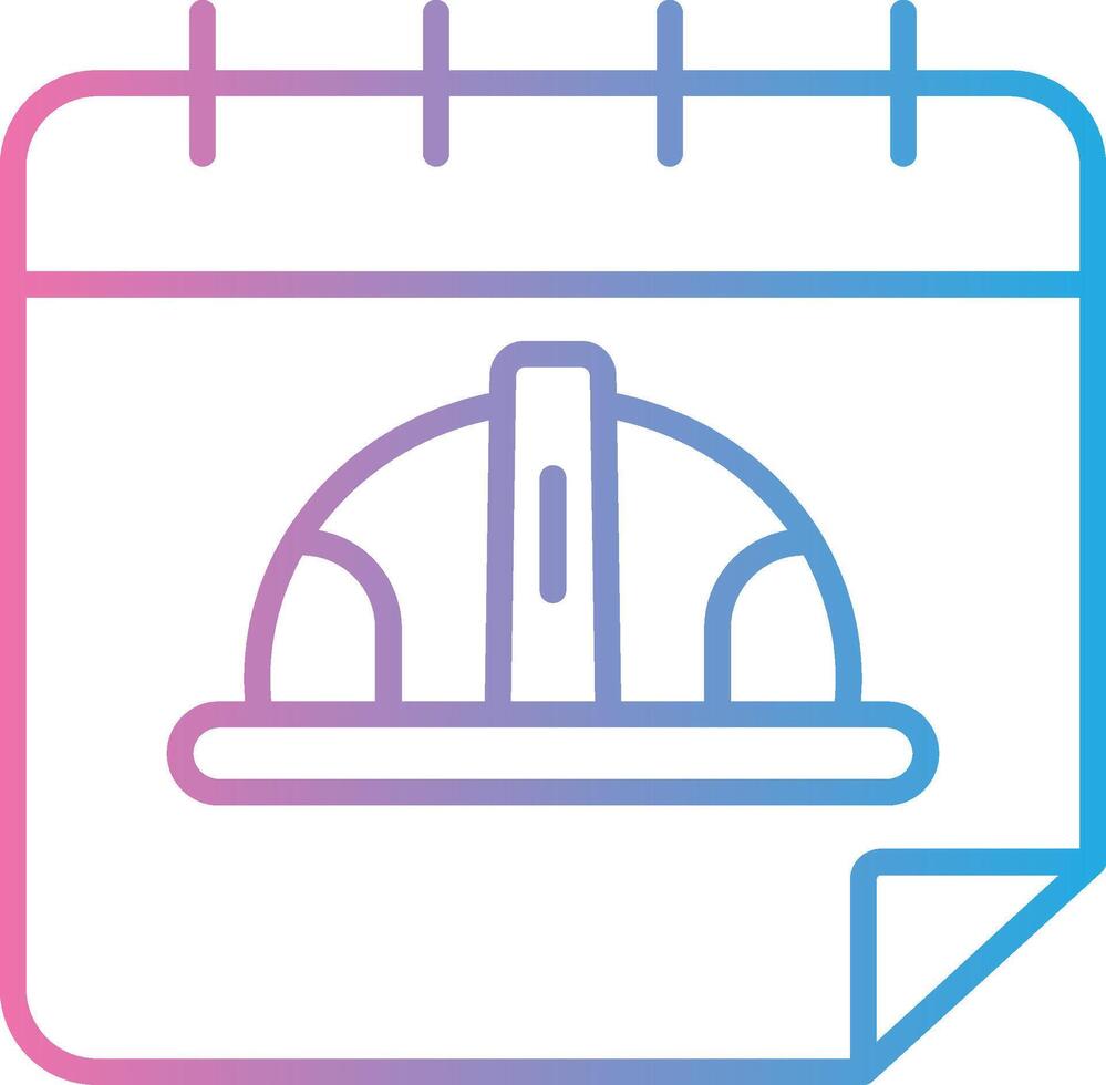 Labour Day Line Gradient Icon Design vector