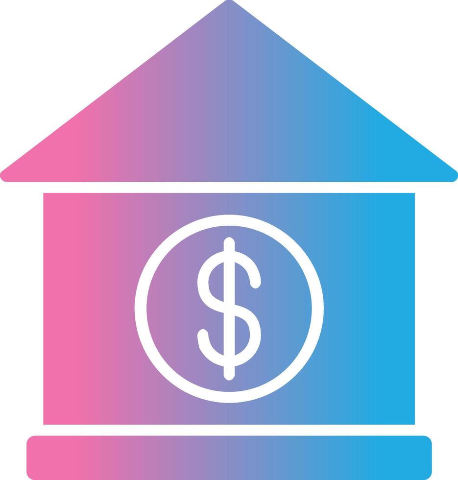 Mortgage Loan Glyph Gradient Icon Design vector