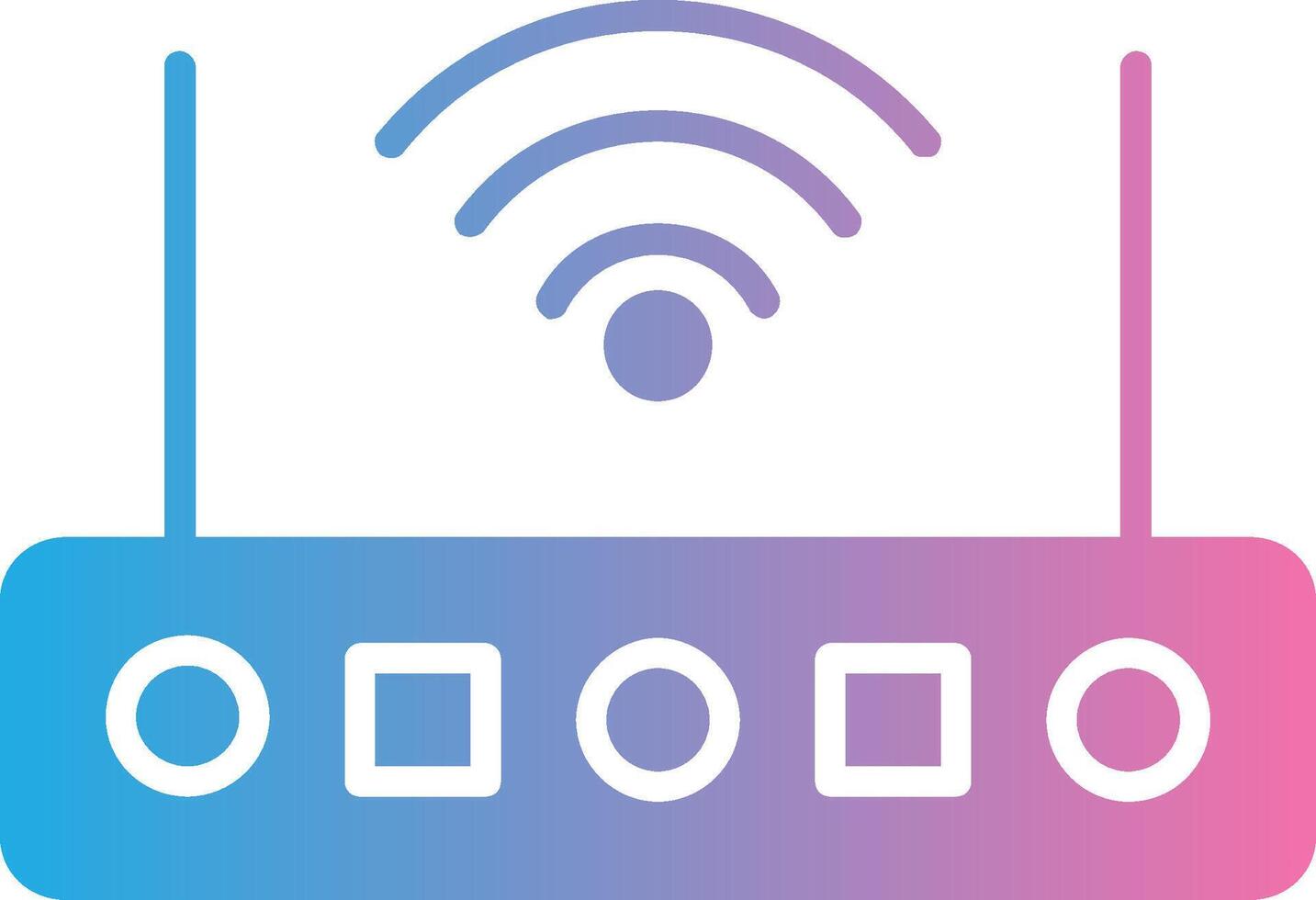 Wifi Router Glyph Gradient Icon Design vector