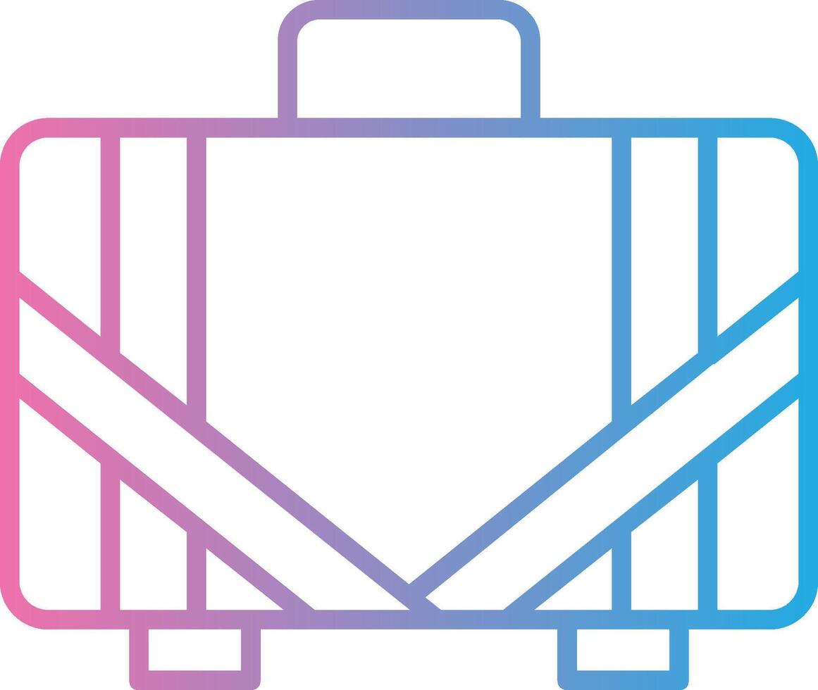 Suitcase Line Gradient Icon Design vector