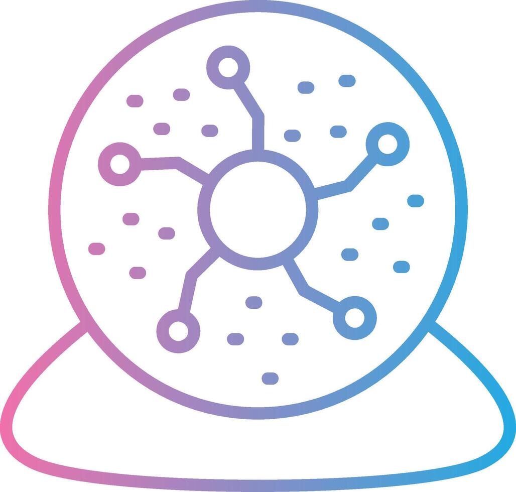 Plasma Ball Line Gradient Icon Design vector
