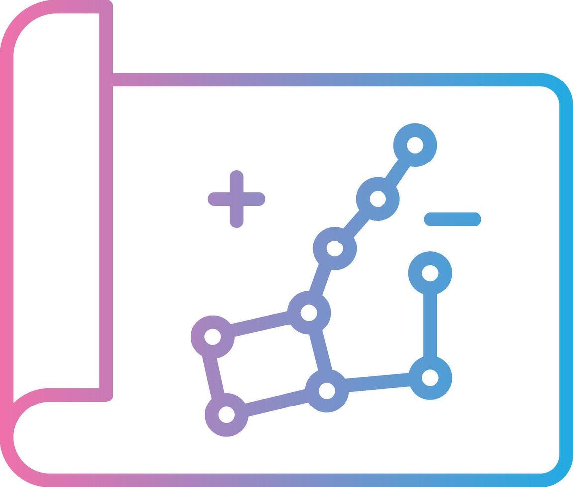 Constellation Line Gradient Icon Design vector