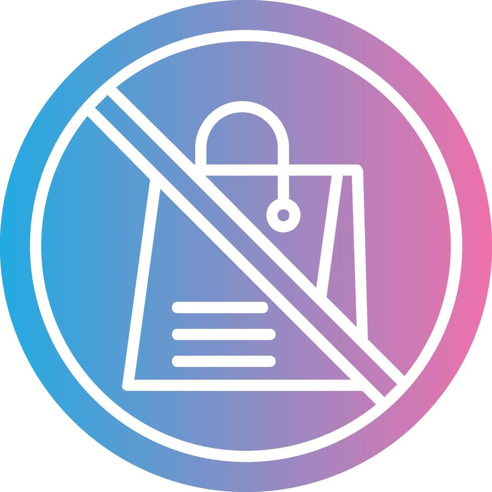 Prohibited Sign Glyph Gradient Icon Design vector