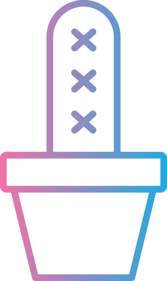 Cactus Line Gradient Icon Design vector