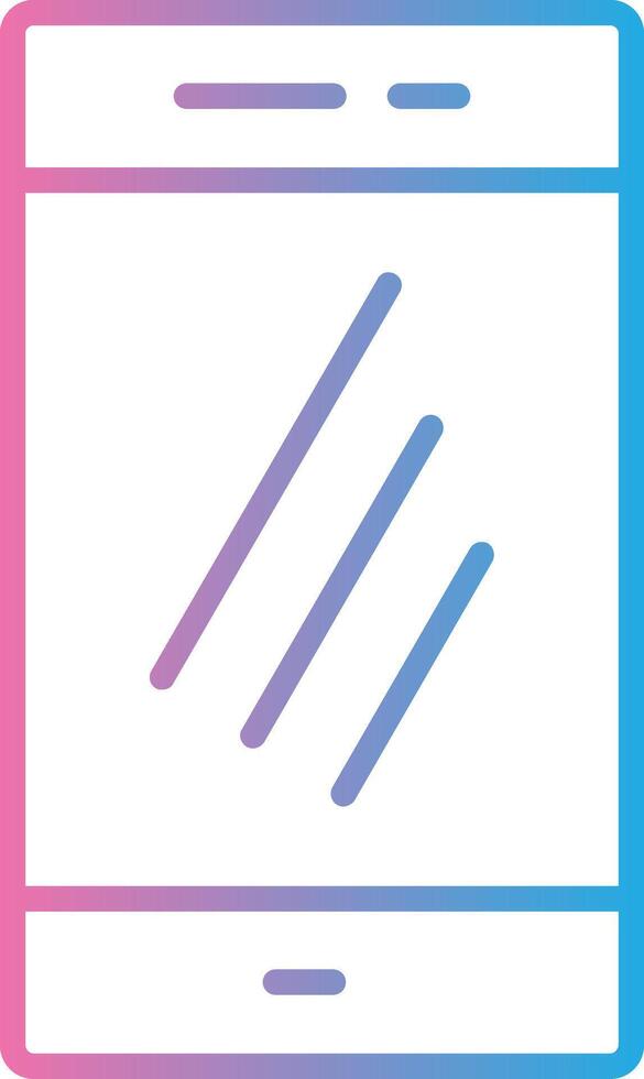 Smartphone Line Gradient Icon Design vector