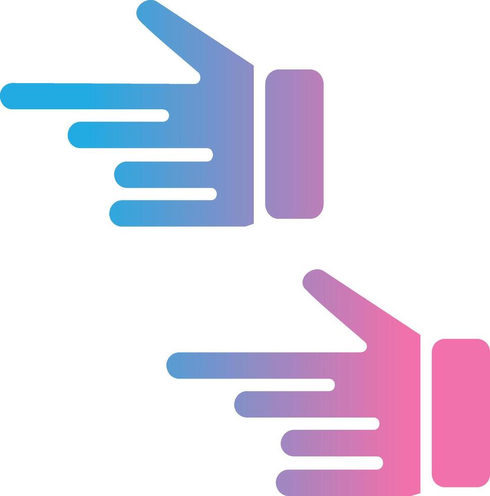 Pointing Left Glyph Gradient Icon Design vector