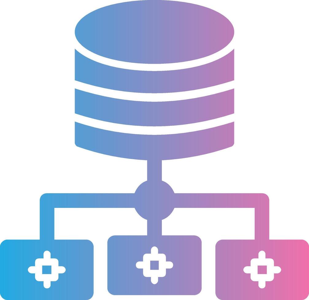 Big Data Glyph Gradient Icon Design vector