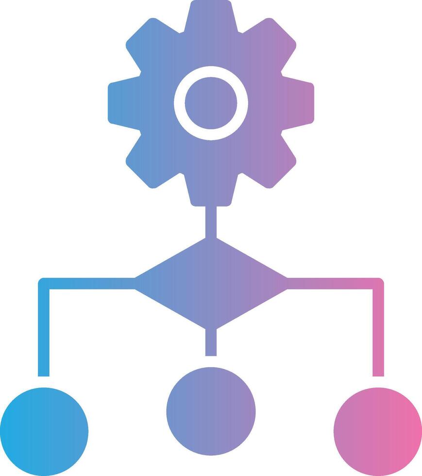 Algorithm Glyph Gradient Icon Design vector