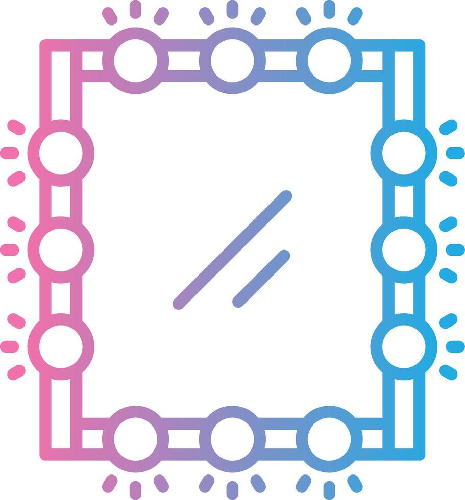 Mirror Line Gradient Icon Design vector