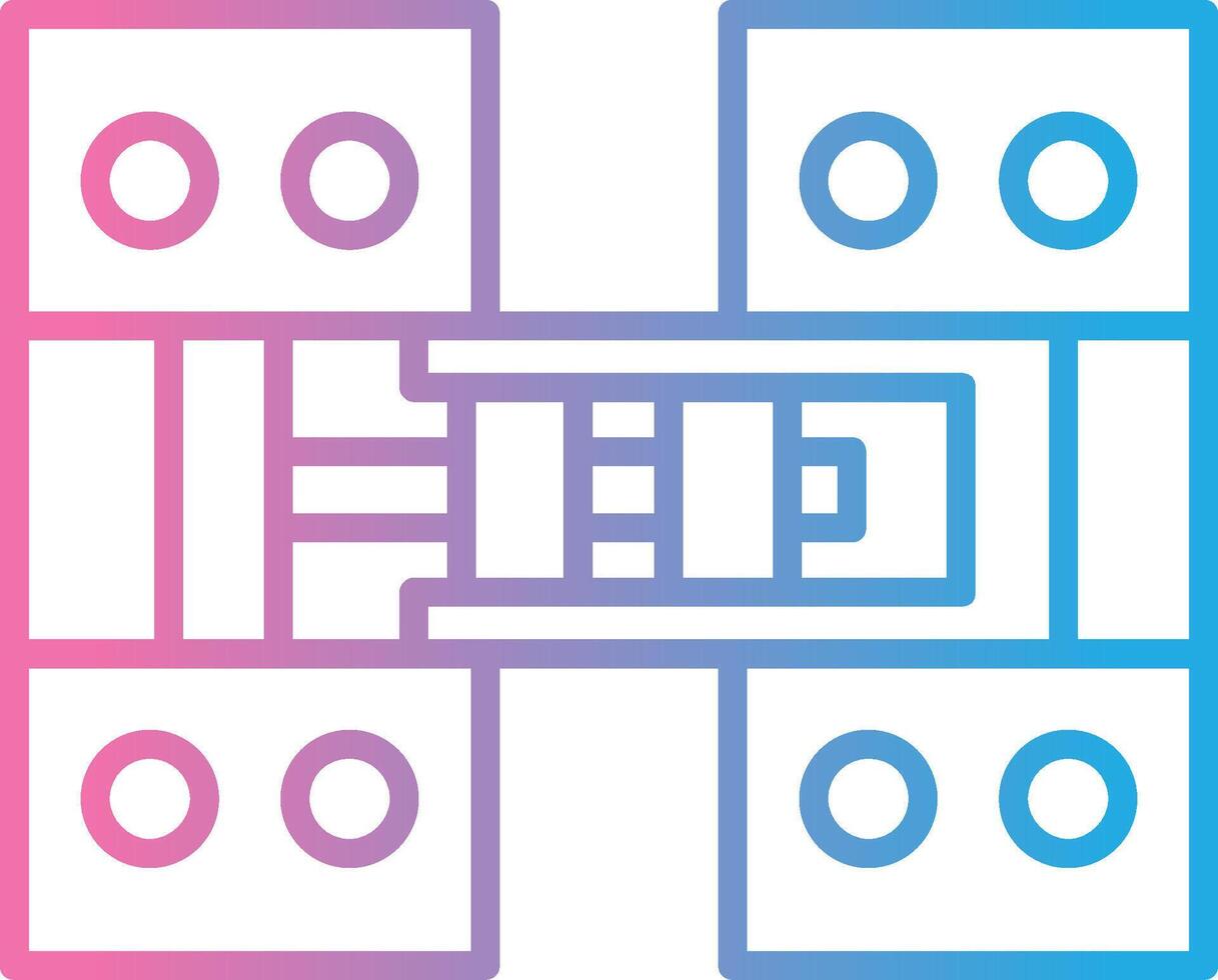 Hinge Line Gradient Icon Design vector
