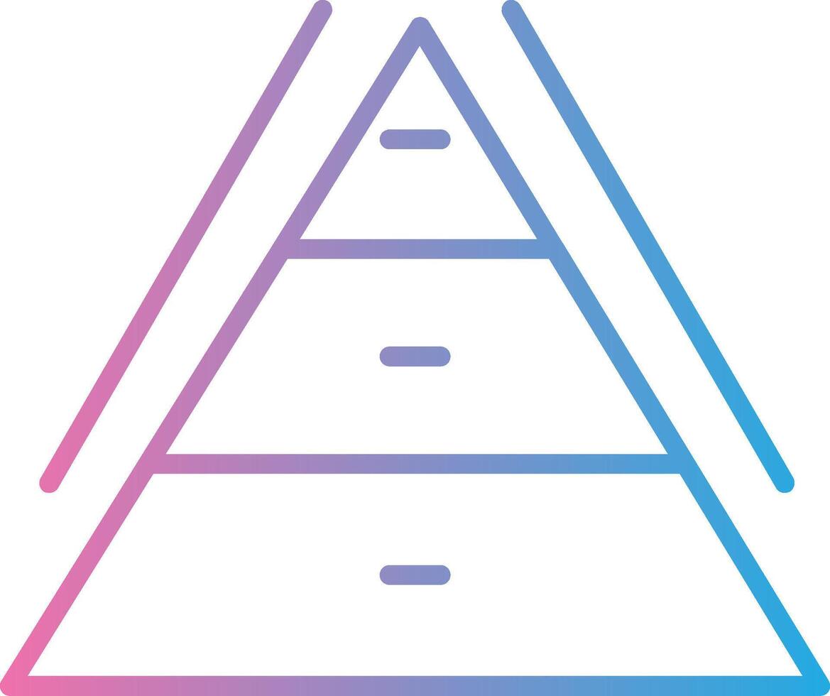 Pyramid Chart Line Gradient Icon Design vector