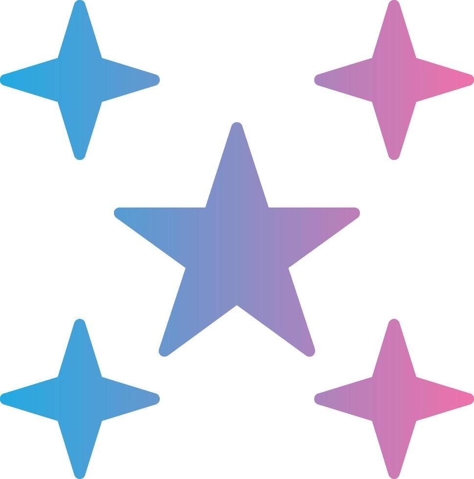 Stars Glyph Gradient Icon Design vector