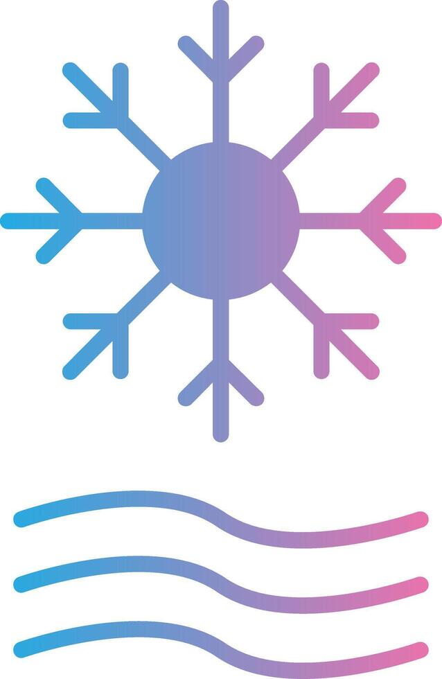 Defrost Glyph Gradient Icon Design vector