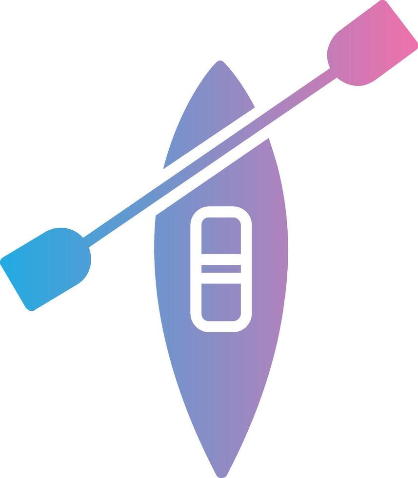 Canoe Glyph Gradient Icon Design vector
