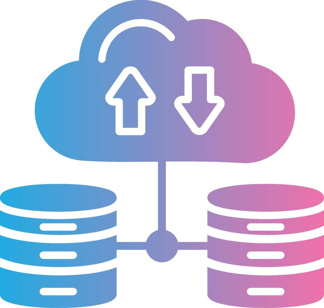 Data Network Glyph Gradient Icon Design vector