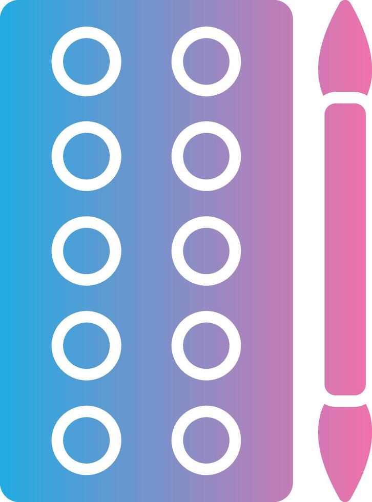 Eyeshadow Glyph Gradient Icon Design vector