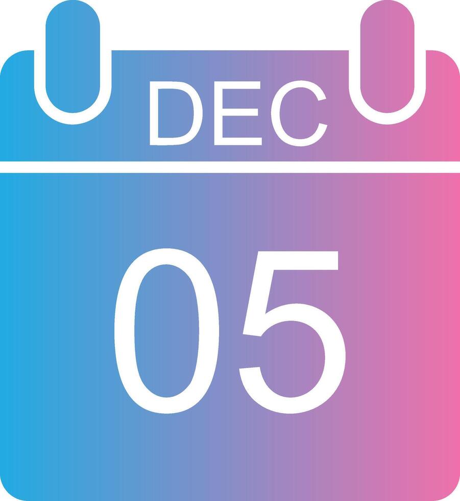 December Glyph Gradient Icon Design vector
