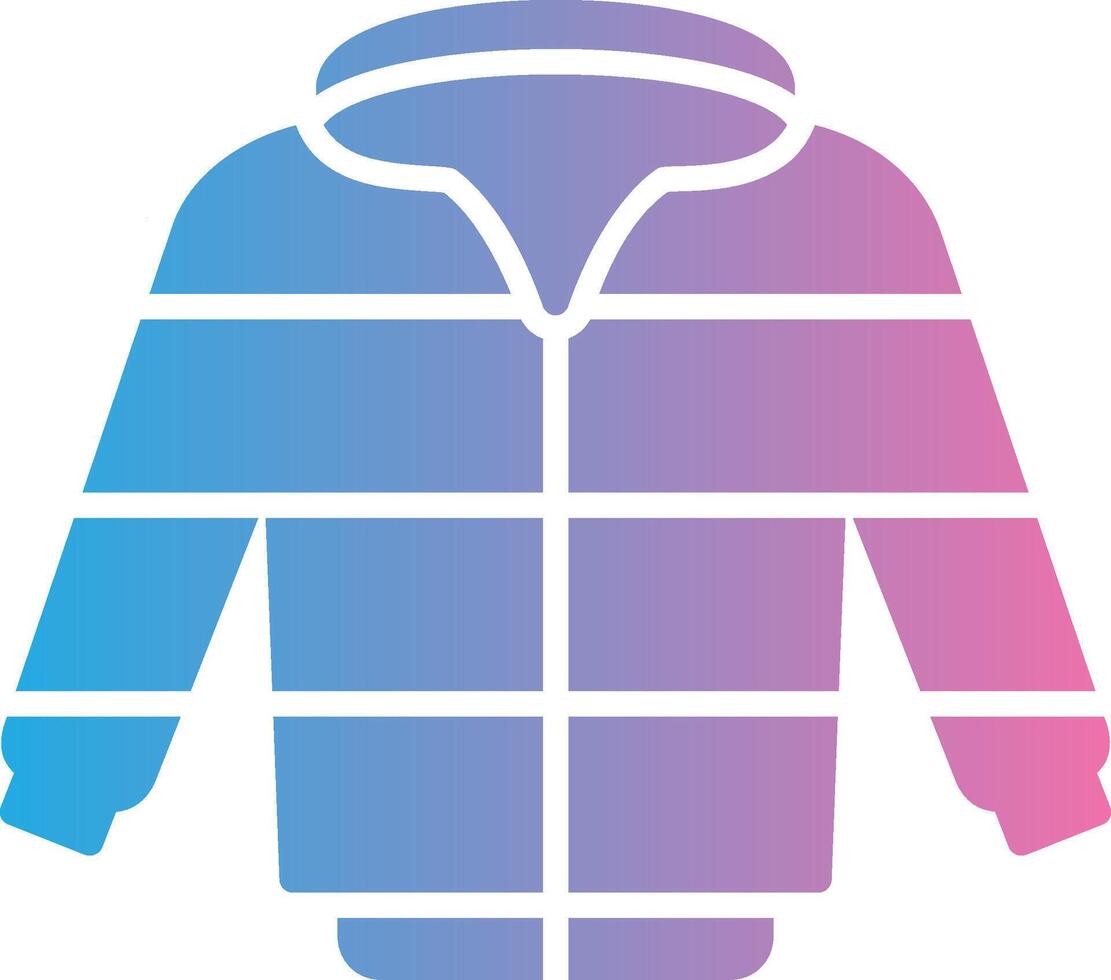 Jacket Glyph Gradient Icon Design vector