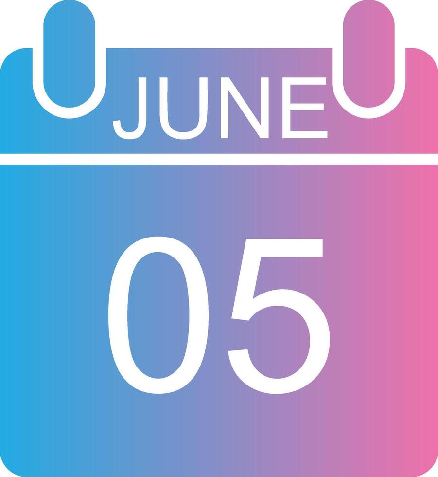 June Glyph Gradient Icon Design vector