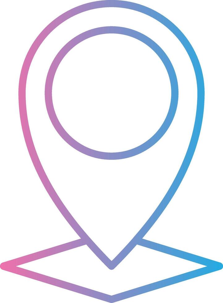 Location Line Gradient Icon Design vector