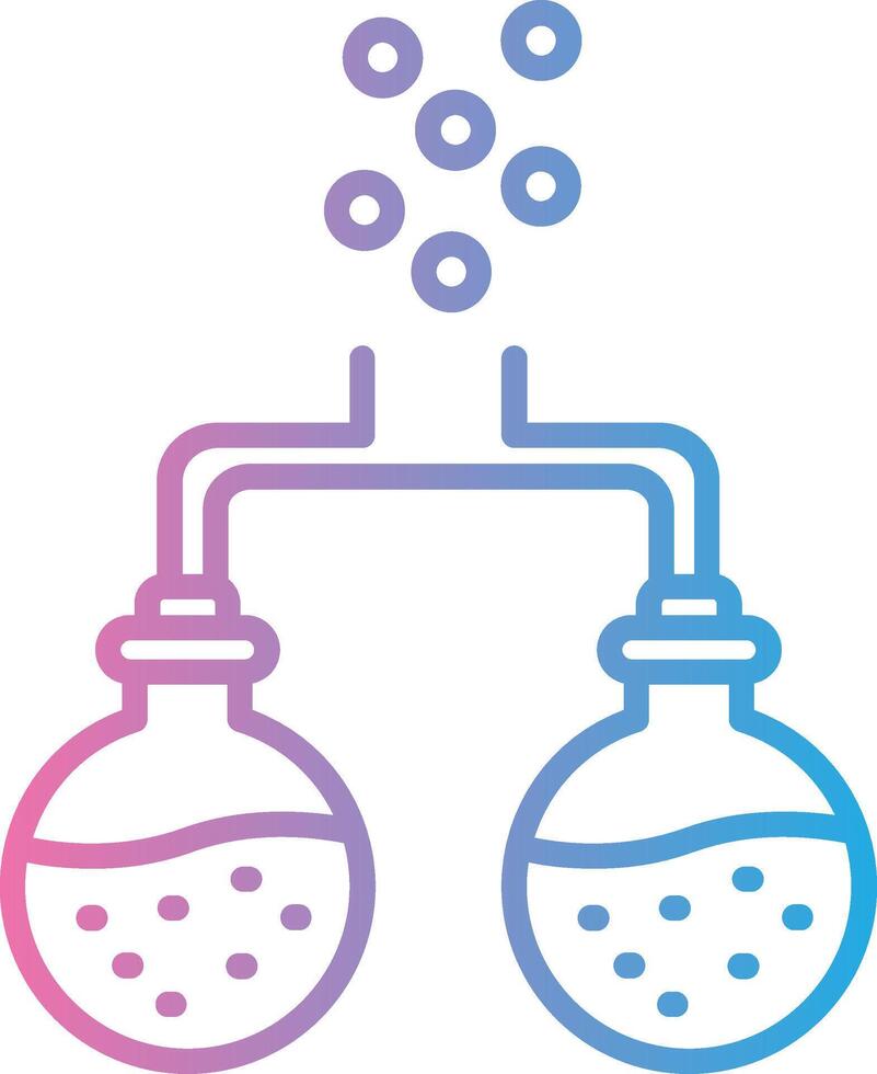 Flasks Line Gradient Icon Design vector