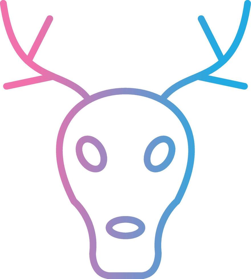 Stag Line Gradient Icon Design vector