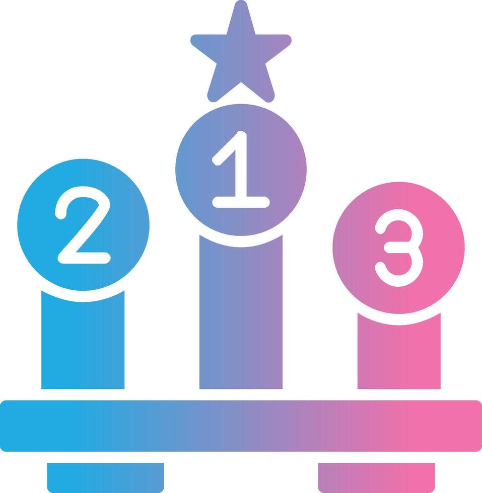 Leaderboard Glyph Gradient Icon Design vector