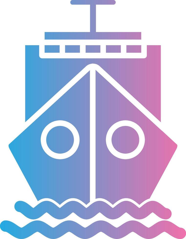 Ship Glyph Gradient Icon Design vector