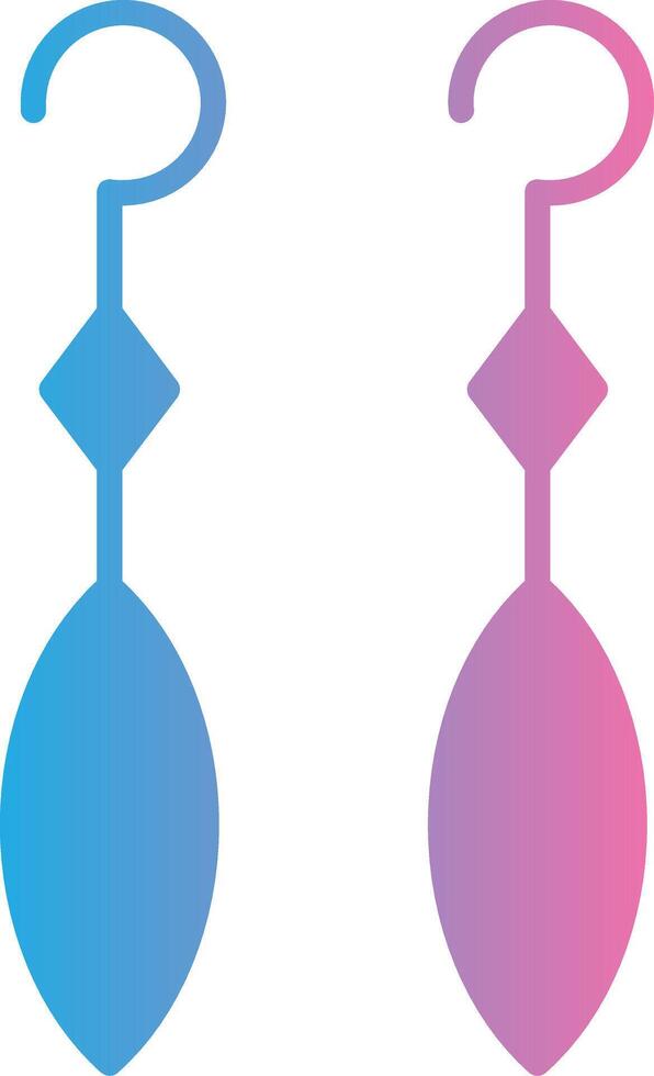 Earring Glyph Gradient Icon Design vector